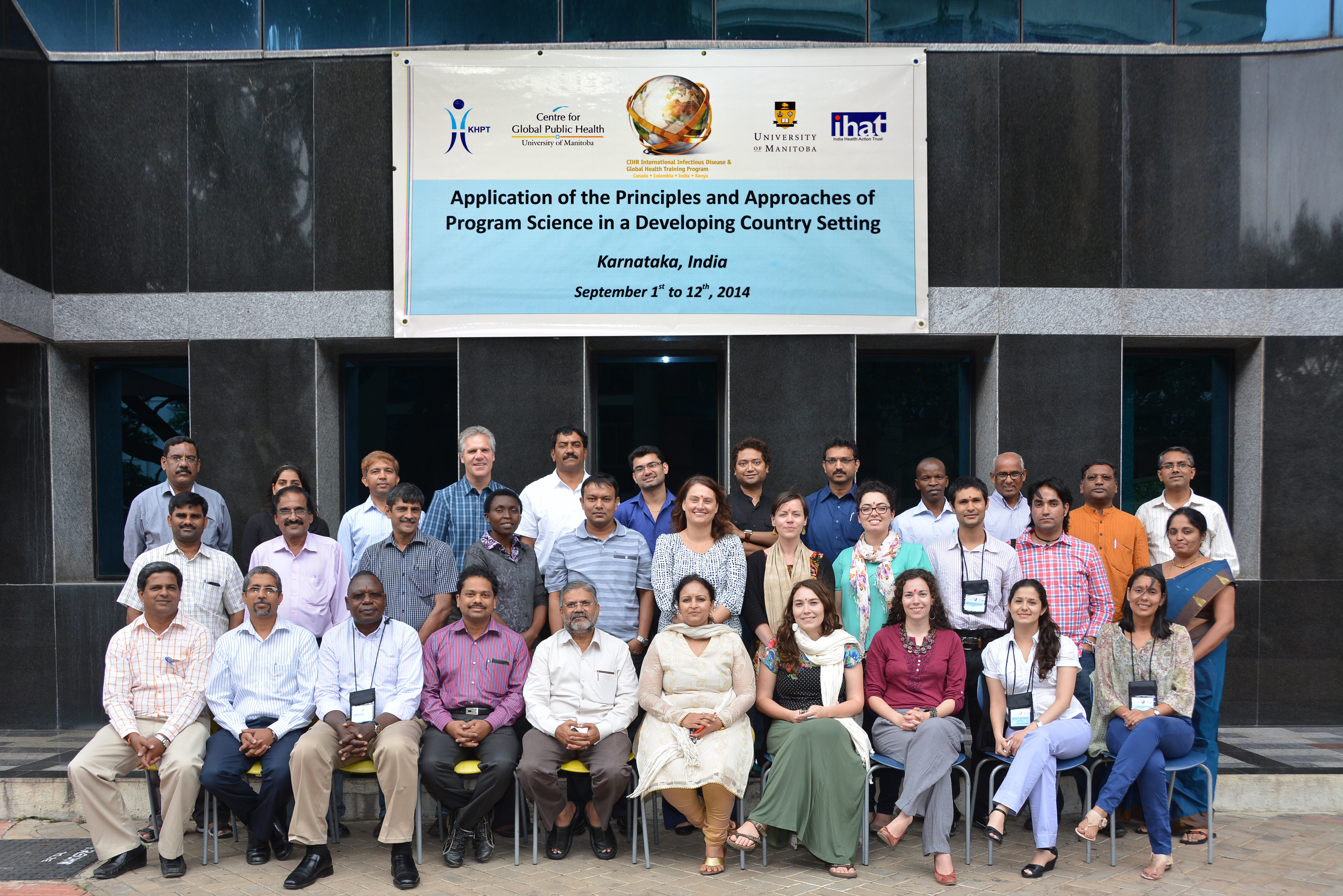 A group picture of all those attending the major course offering in Bangalore, India in September 2014.